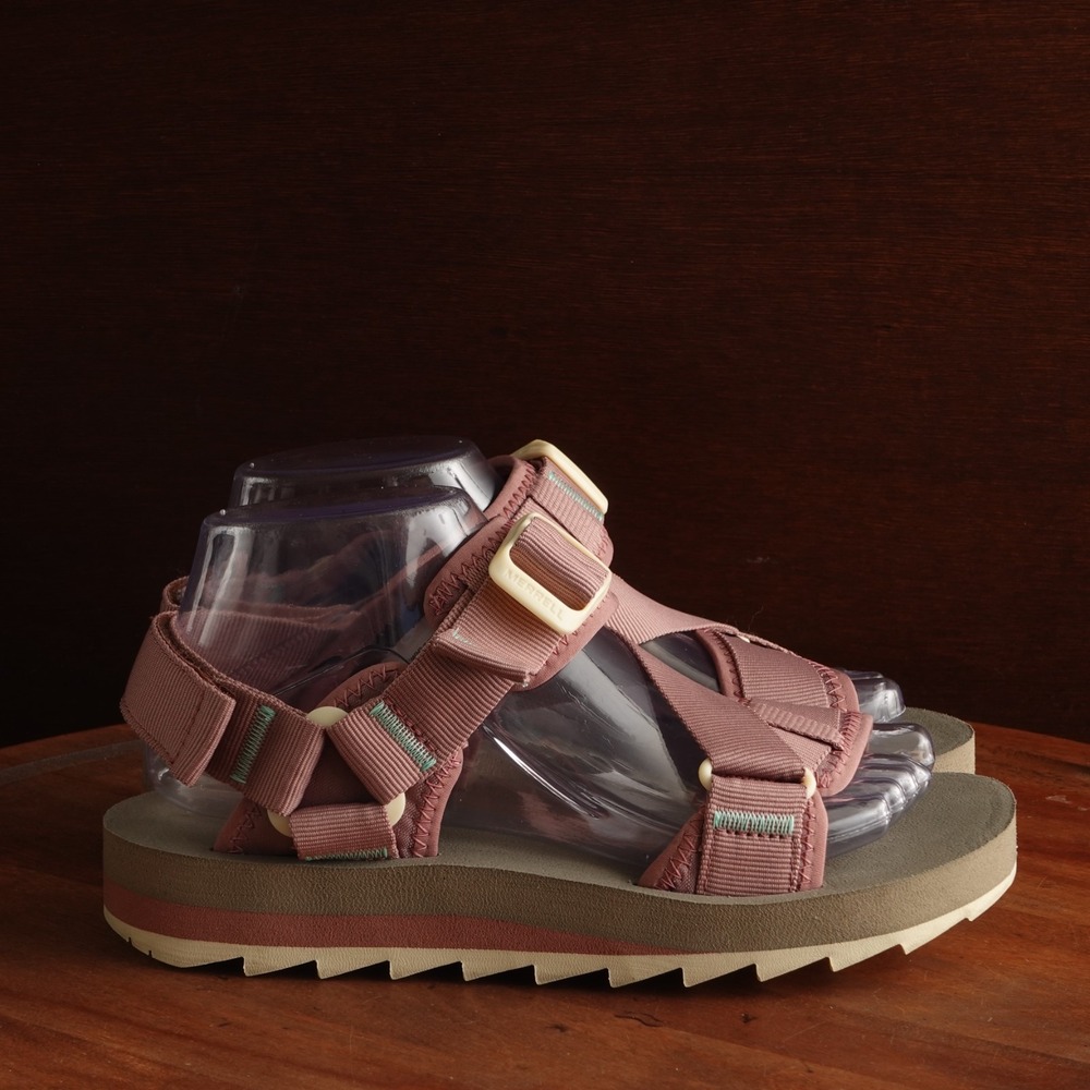 Merrell Sandals WMS SZ 7 Pink Alpine Strap Outdoor Casual Gorpcore Granola Shoes